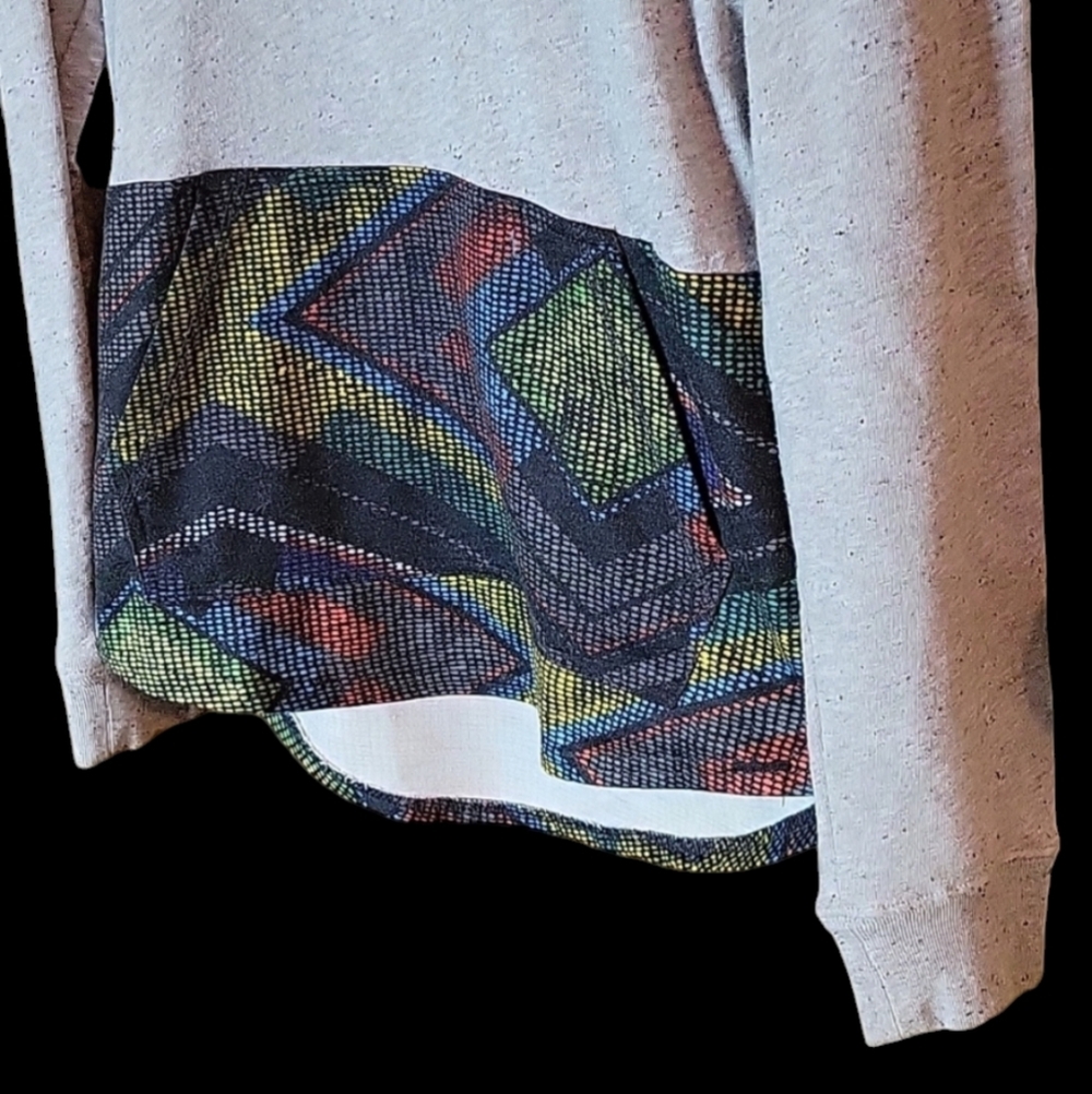 On The Byas Men's Gray and Multi-Color Hoodie - Picture 4 of 6